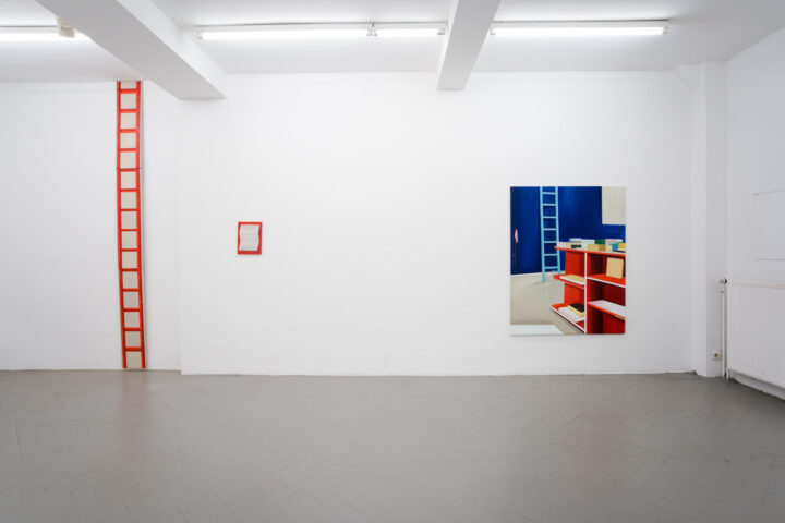 Ausstellungsansichten mit Malereien von Johanna Failer